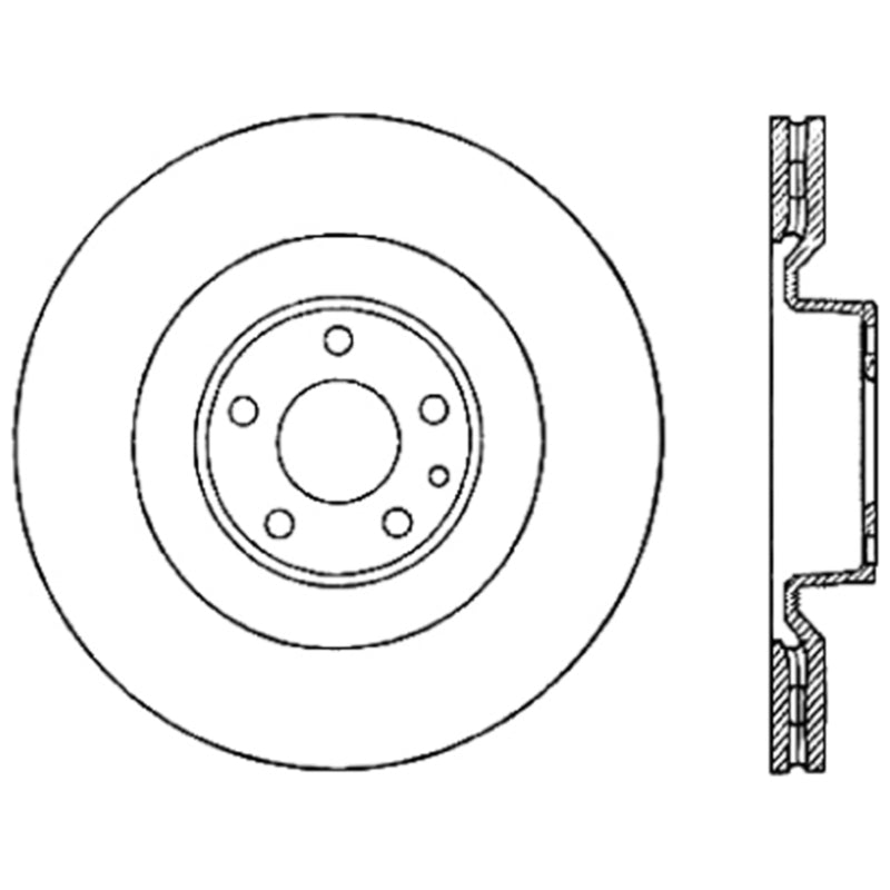 Stoptech 05-10 Audi A8 Quattro Premium High-Carbon Cryo Front Brake Rotor