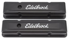 Load image into Gallery viewer, Edelbrock Valve Cover Signature Series Chevrolet 1959-1986 262-400 CI V8 Tall Black