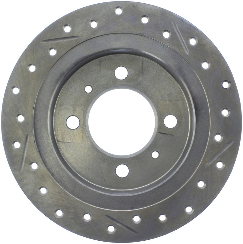 StopTech 95-99 Nissan 200SX / 91-99 Sentra (Exc Wagon) Slotted & Drilled Right Rear Rotor