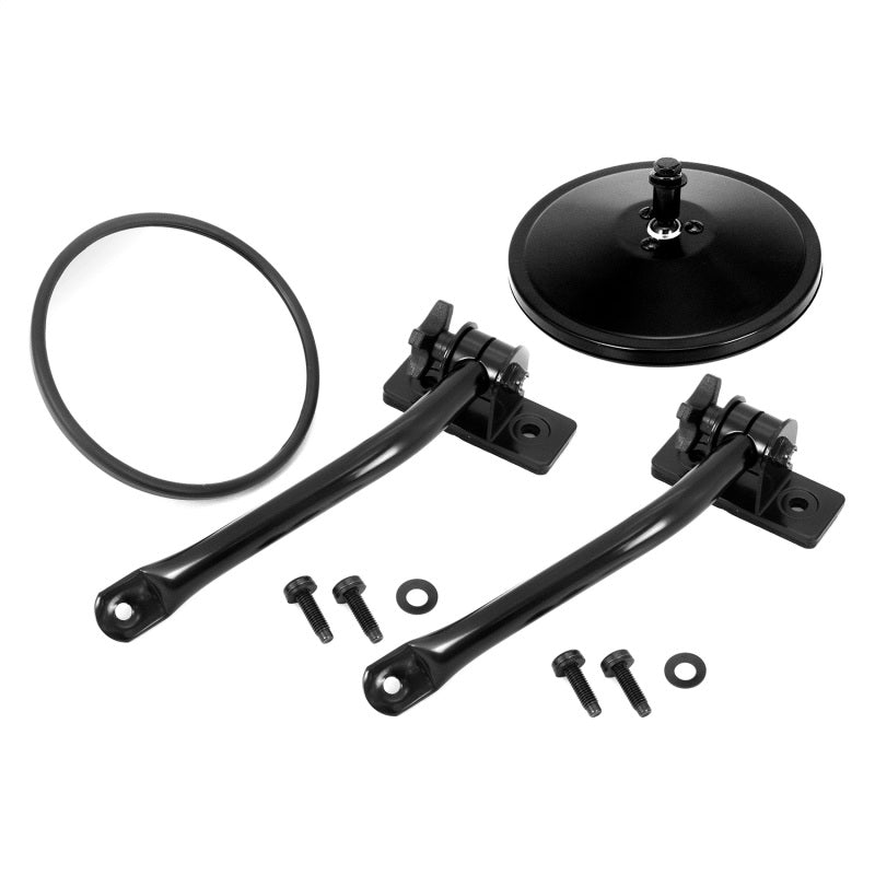 Rugged Ridge 07-18 Jeep Wrangler JK Fast Track Kit 1 Bar 4 Rounds Mirrors