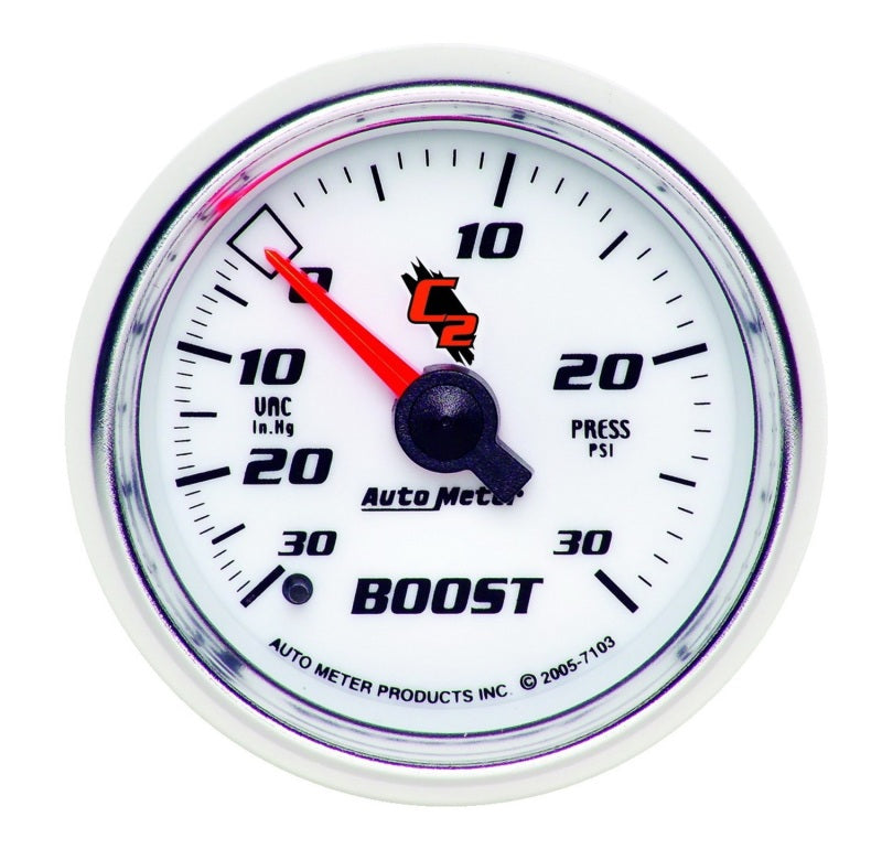 Autometer C2 52mm 30 PSI Mechanical Boost and Vacuum Gauge