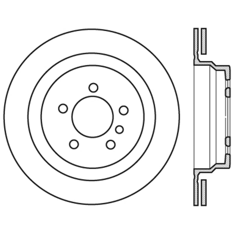 Stoptech 95-99 BMW M3 / 98-02 Z3 Left Rear Premium High Carbon CRYO STOP Rotor