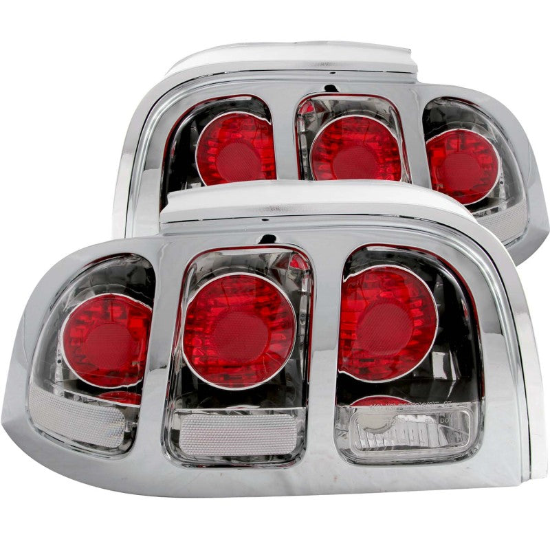 ANZO 1994-1998 Ford Mustang Taillights Chrome