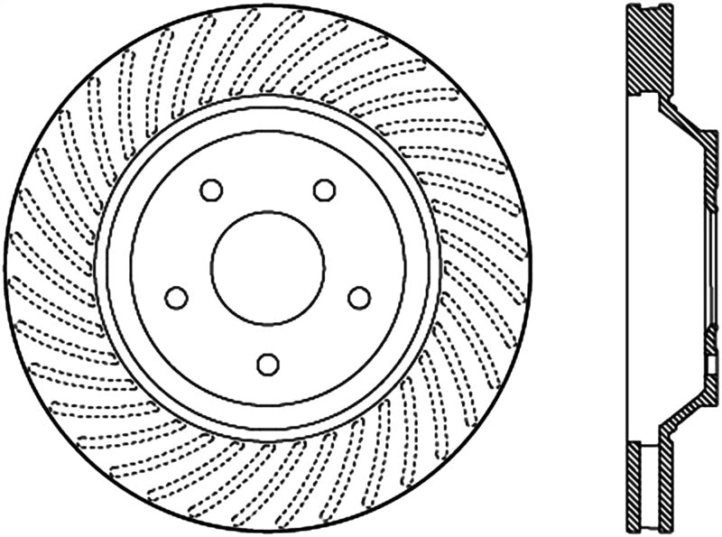 StopTech Chevy Corvette w/ Heavy Duty Suspenstion Front Left Cryo Slotted Sport Brake Rotor