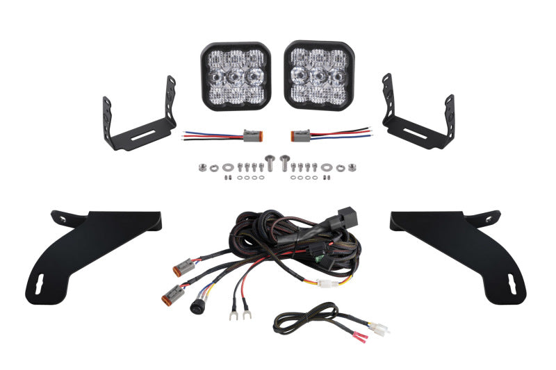 Diode Dynamics 21-22 Ford F-150 SS5 Bumper LED Pod Light Kit Sport - White Driving