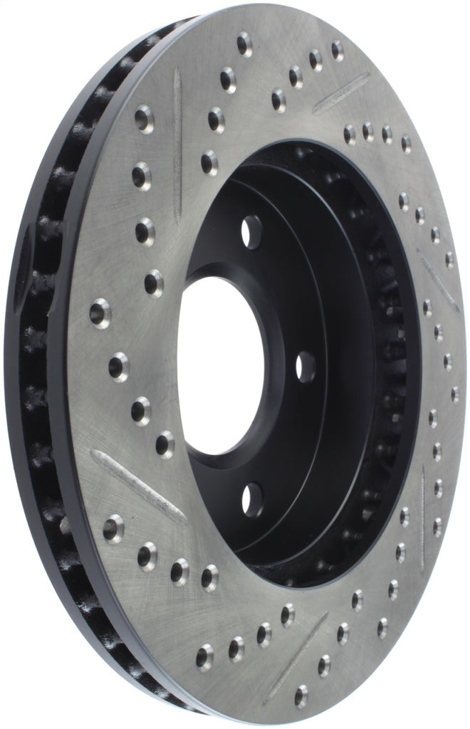 StopTech Power Slot 90-96 Buick Century / 90-96 Olds Cutlass Ciera Fr Left Drilled & Slotted Rotor