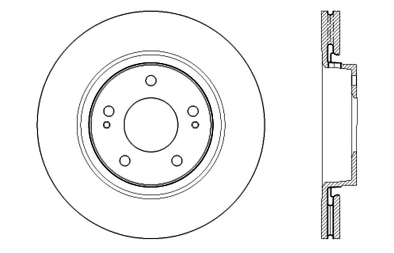 StopTech 09-15 Mitsubishi Lancer Ralliart Sport Stop Slotted & Drilled Front Right Rotor
