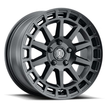 Load image into Gallery viewer, ICON Journey 17x8 5x4.5 38mm Offset 6in BS Satin Black Wheel