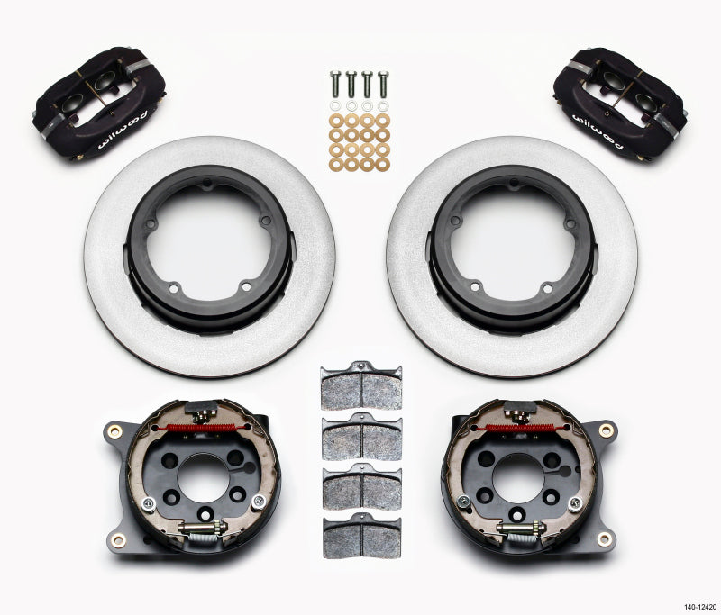 Wilwood Forged Dynalite P/S Park Brake Kit Strange Eng Floater 3.49in Offset