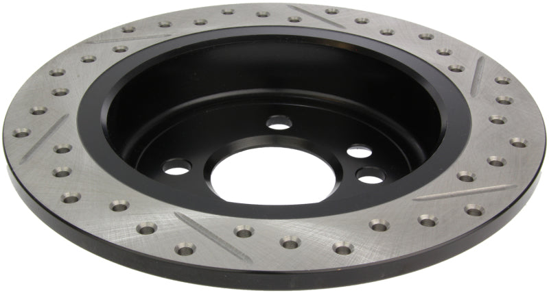 StopTech 02-06 Mini Cooper/Cooper S Slotted & Drilled Right Rear Rotor