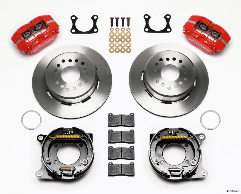 Wilwood Dynapro Dust-Boot P/S Park Brake Kit Red Big Ford 2.36in Offset