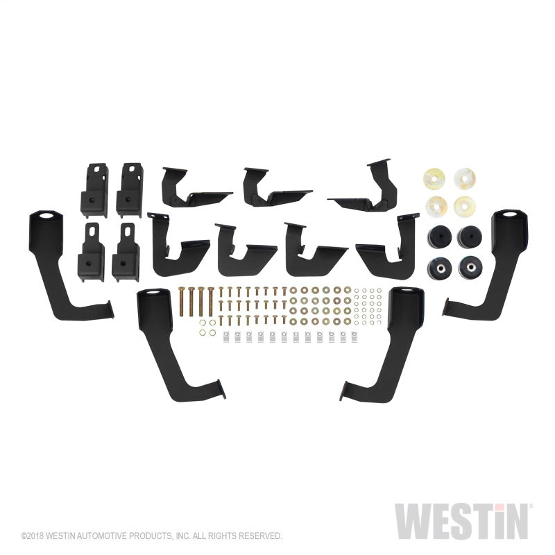 Westin/HDX 07-19 Chevrolet Silverado 2500 8ft Drop Wheel to Wheel Nerf Step Bars - Textured Black