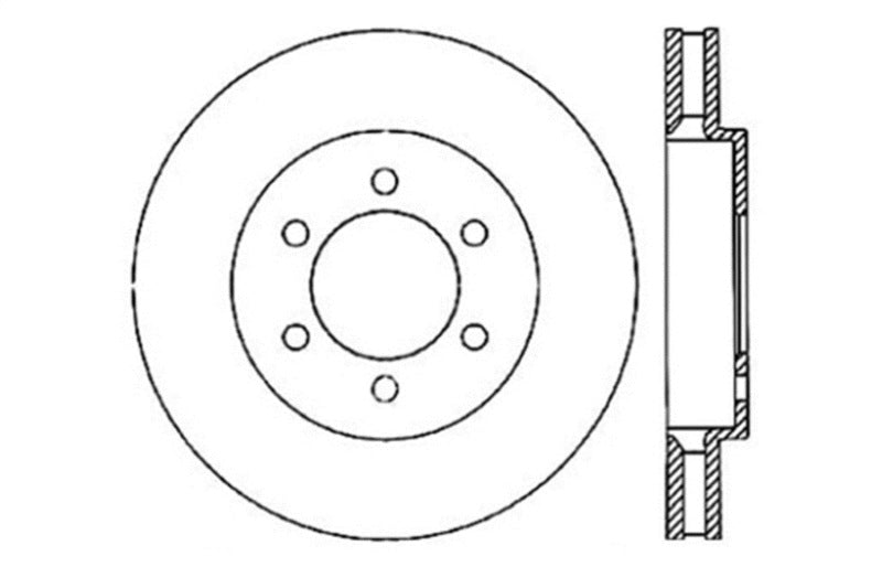 StopTech 04-09 Ford F150 / 06-08 Lincoln Mark LT Front Right Slotted & Drilled Rotor