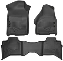 Load image into Gallery viewer, Husky Liners 09-12 Dodge Ram 1500 Quad Cab WeatherBeater Black Front &amp; Second Seat Floor Liner - GTR Auto