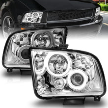 Load image into Gallery viewer, ANZO 2005-2009 Ford Mustang Projector Headlights w/ Halo Chrome