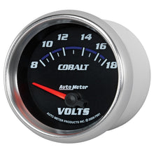 Load image into Gallery viewer, AutoMeter Gauge Voltmeter 2-5/8in. 18V Electric Cobalt