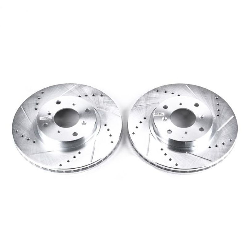 Power Stop 93-96 Honda Prelude Front Evolution Drilled & Slotted Rotors - Pair