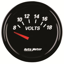 Load image into Gallery viewer, Autometer Designer Black II 52mm 18V Voltmeter Gauge