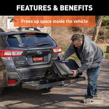 Load image into Gallery viewer, Curt 48in x 20in Tray-Style Cargo Carrier (Fixed 1-1/4in Shank w/2in Adapter)