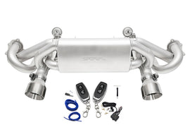 SOUL 2020+ Porsche 718 GT4 / Spyder / GTS 4.0L Valved Exhaust - Brushed Strght Dual Wall Tips - VC