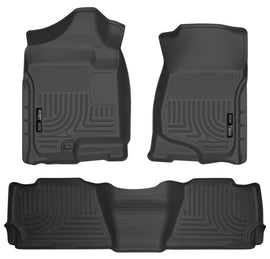 Husky Liners 07-13 GM Escalade/Suburban/Yukon WeatherBeater Black Front & 2nd Seat Floor Liners - GTR Auto
