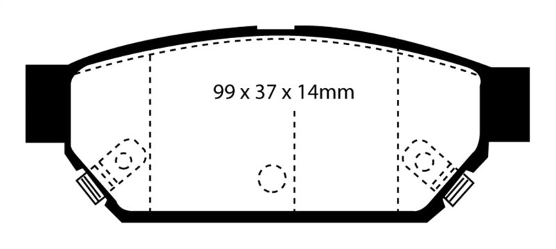 EBC 93-96 Eagle Summit 1.5 Yellowstuff Rear Brake Pads