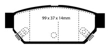 Load image into Gallery viewer, EBC 93-96 Eagle Summit 1.5 Yellowstuff Rear Brake Pads