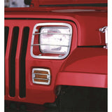 Rugged Ridge 87-95 Jeep Wrangler YJ Stainless Steel Headlight / Turn Signal Euro Guard Set