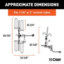 Load image into Gallery viewer, Curt Tray-Style Hitch-Mounted Bike Rack (2 Bikes 1-1/4in or 2in Shank)