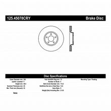 Load image into Gallery viewer, Stoptech 07-09 Mazdaspeed 3 Front High Carbon CRYO-STOP Rotor