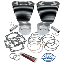 Load image into Gallery viewer, S&amp;S Cycle 84-99 BT 96in 3 5/8in Sidewinder Big Bore Cylinder &amp; Piston Kit - Wrinkle Black