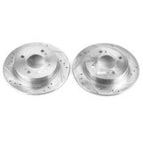Power Stop 91-96 Infiniti G20 Rear Evolution Drilled & Slotted Rotors - Pair
