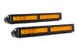 Diode Dynamics 12 In LED Light Bar Single Row Straight - Amber Wide (Pair) Stage Series