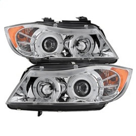 Spyder BMW E90 3-Series 06-08 Projector LED Halo Amber Reflector Rplc Bulb Chrm PRO-YD-BMWE9005-AM-C