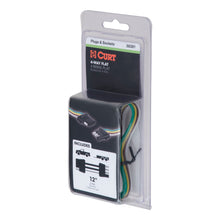 Load image into Gallery viewer, Curt 4-Way Flat Connector Plug &amp; Socket w/12in Wires (Packaged)