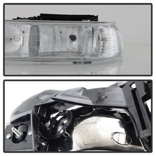 Load image into Gallery viewer, xTune Chevy Tahoe 00-06 Amber Crystal Headlights w/ Bumper Lights Chrome HD-JH-CSIL99-SET-AM-C