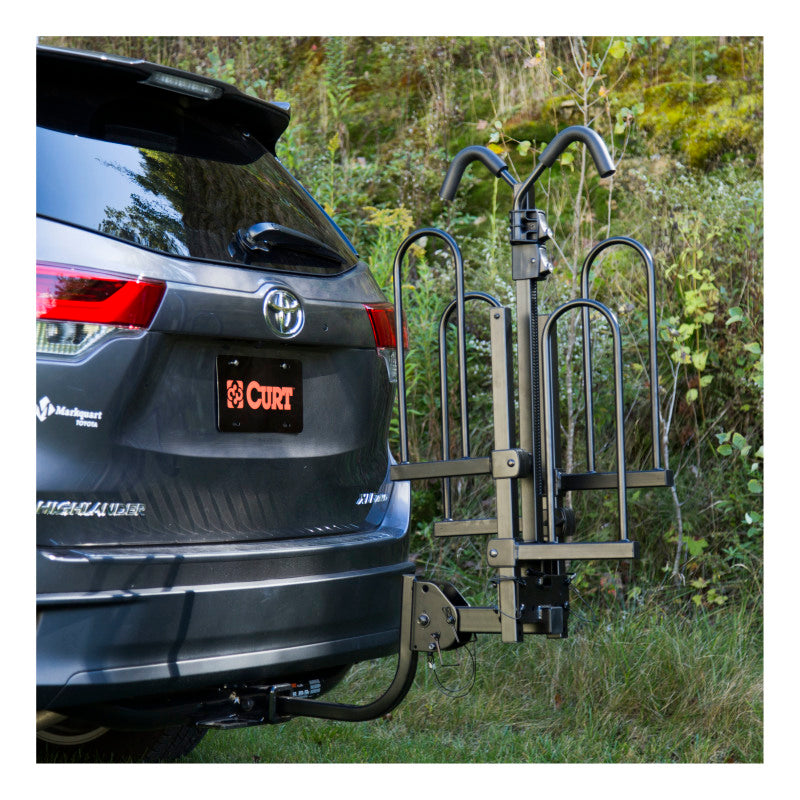 Curt Tray-Style Hitch-Mounted Bike Rack (2 Bikes 1-1/4in or 2in Shank)