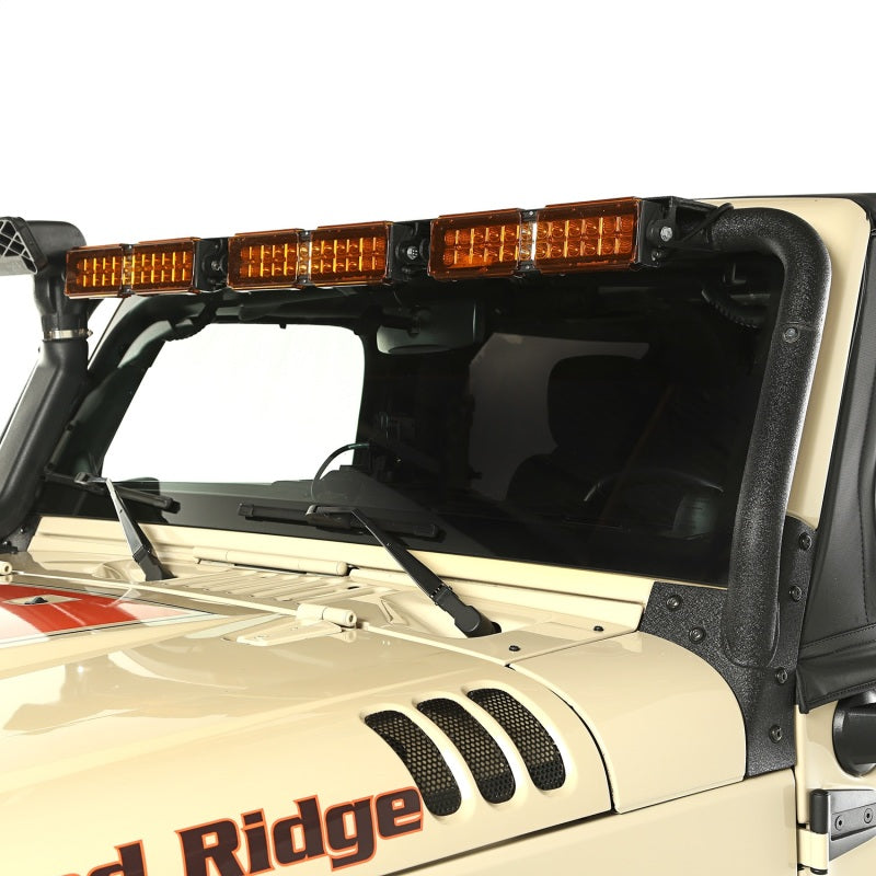 Rugged Ridge 07-18 Jeep Wrangler JK Amber Windshield LED Light Bar Kit