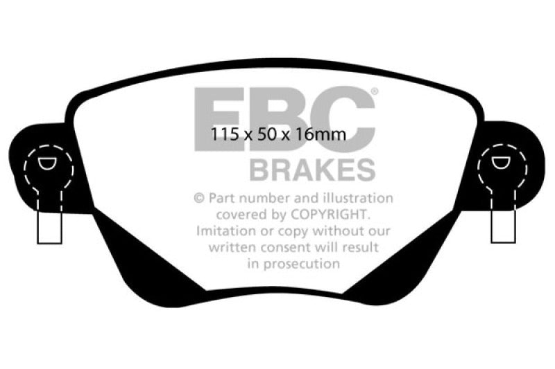 EBC 01-04 Jaguar X-Type 2.5 Greenstuff Rear Brake Pads