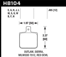 Load image into Gallery viewer, Hawk DTC-80 Wilwood DL Single Outlaw w/ 0.156in Center Hole Race Brake Pads