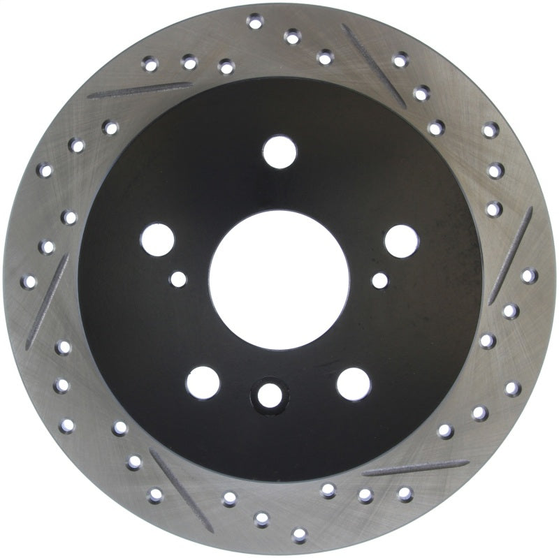StopTech 02-06 Lexus ES 250/300/330/350 / 05-07 Toyota Avalon Slotted & Drilled Left Rear Rotor