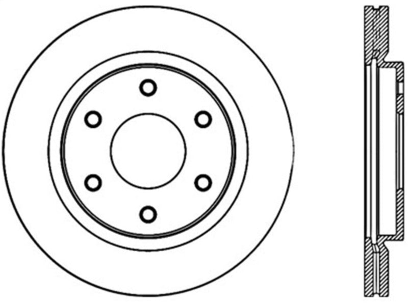 StopTech Cryo Slotted Passenger Side Front Sport Brake Rotor 05-07 Nissan Titan