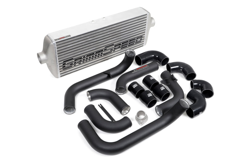 GrimmSpeed 2008-2014 Subaru WRX Front Mount Intercooler Kit Raw Core / Black Pipe