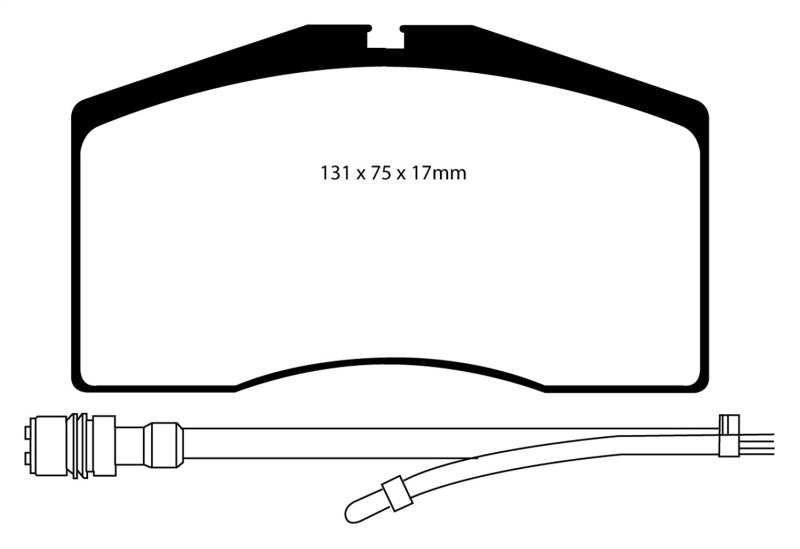 EBC 93-95 Porsche 911 (964) 3.6 Turbo Yellowstuff Front Brake Pads