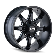 Load image into Gallery viewer, ION Type 181 20x12 / 8x165.1 BP / -44mm Offset / 130.8mm Hub Satin Black/Milled Spokes Wheel