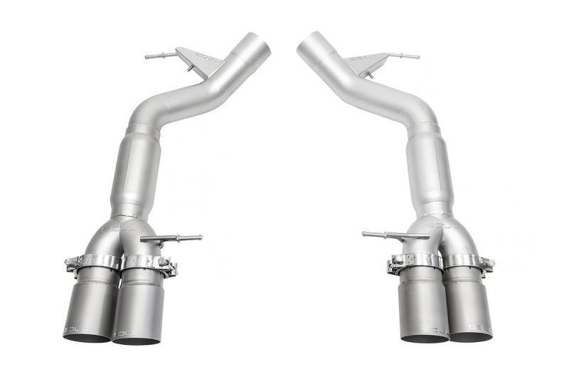 SOUL 11-16 BMW F10 M5 Resonated Muffler Bypass Exhaust - 3.5in Strght Cut Tips - (Signature Satin)