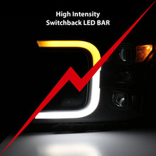 Load image into Gallery viewer, ANZO 18-19 Ford F-150 LED Projector Headlights w/ Plank Style Switchback Black w/ Amber