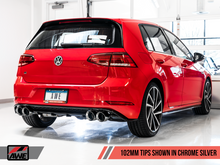 Load image into Gallery viewer, AWE Tuning Volkswagen Golf R MK7.5 SwitchPath Exhaust w/Chrome Silver Tips 102mm