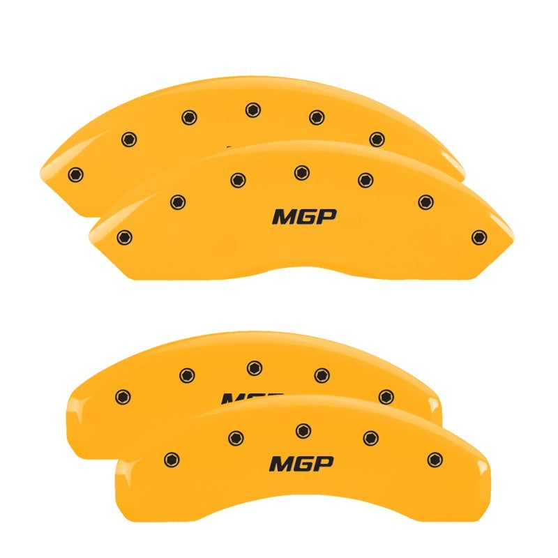 MGP 4 Caliper Covers Engraved Front & Rear MGP Yellow Finish Black Char 2007 Buick Lucerne