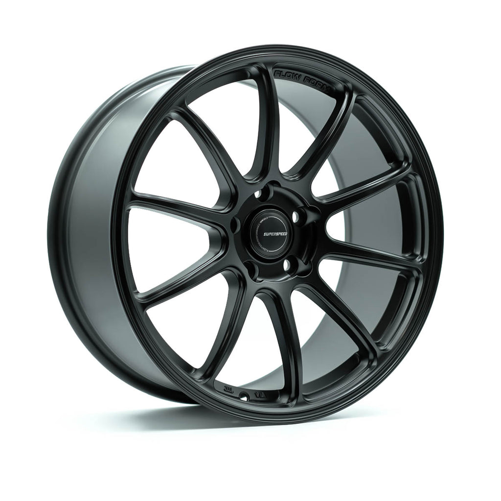 RF03RR Flow Form Matt Black 18x8.5 +45 5x112 CB57.1 Cone seat